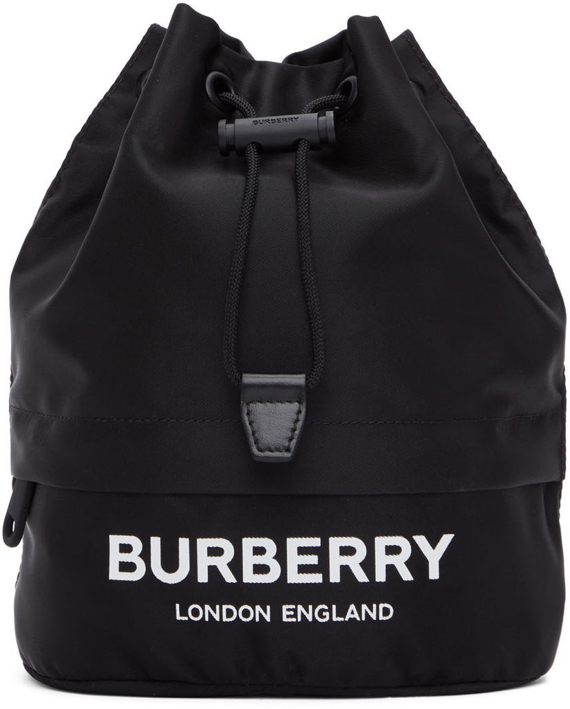 Голяма пазарска чанта Burberry Pouch With Logo Print Черно | 8032188