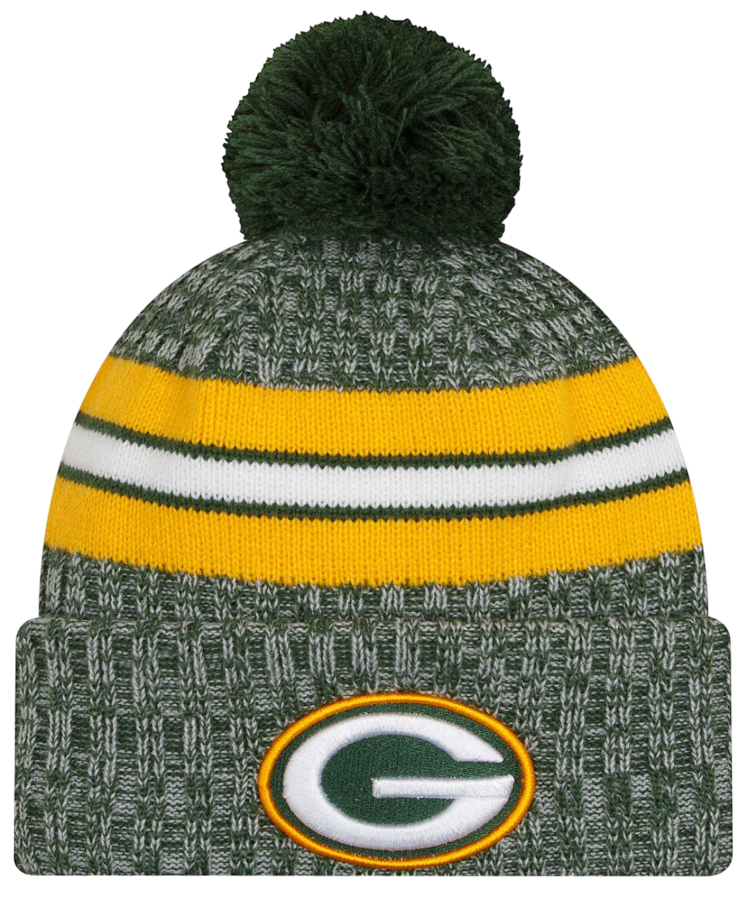 Шапка New Era Green Bay Packers Knit Beanie with Cuff Зелено | 60407596-60407596, 0