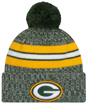 Шапка New Era Green Bay Packers Knit Beanie with Cuff Зелено | 60407596-60407596, 0