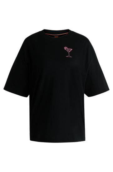 Oversized Cotton Jersey Graphic T-Shirt