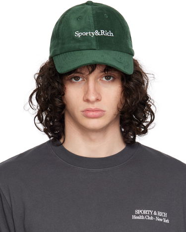 Шапка с козирка Sporty & Rich Embroidered Cap Зелено | ACAW2322MS, 0