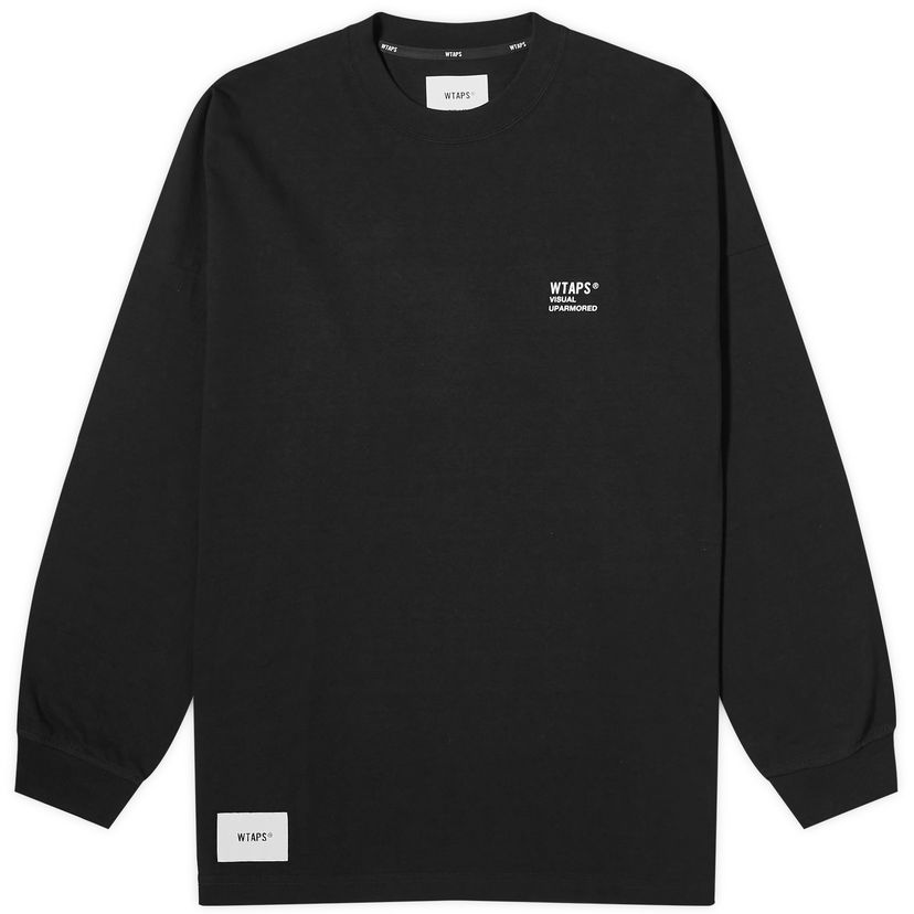 Тениска WTAPS 20 Long Sleeve Printed Черно | 241ATDT-CSM20-BLK