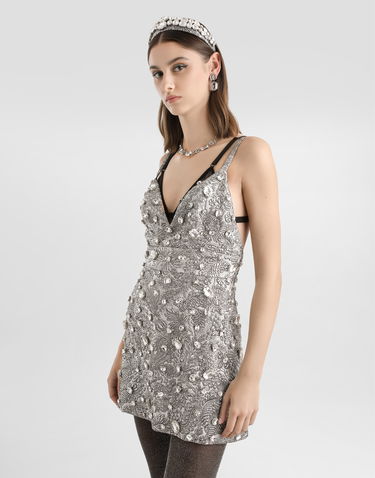Pокля Dolce & Gabbana Dolce & Gabbana Brocade Embellished Mini Dress Металик | F6TZOZGDDG9S8400, 3