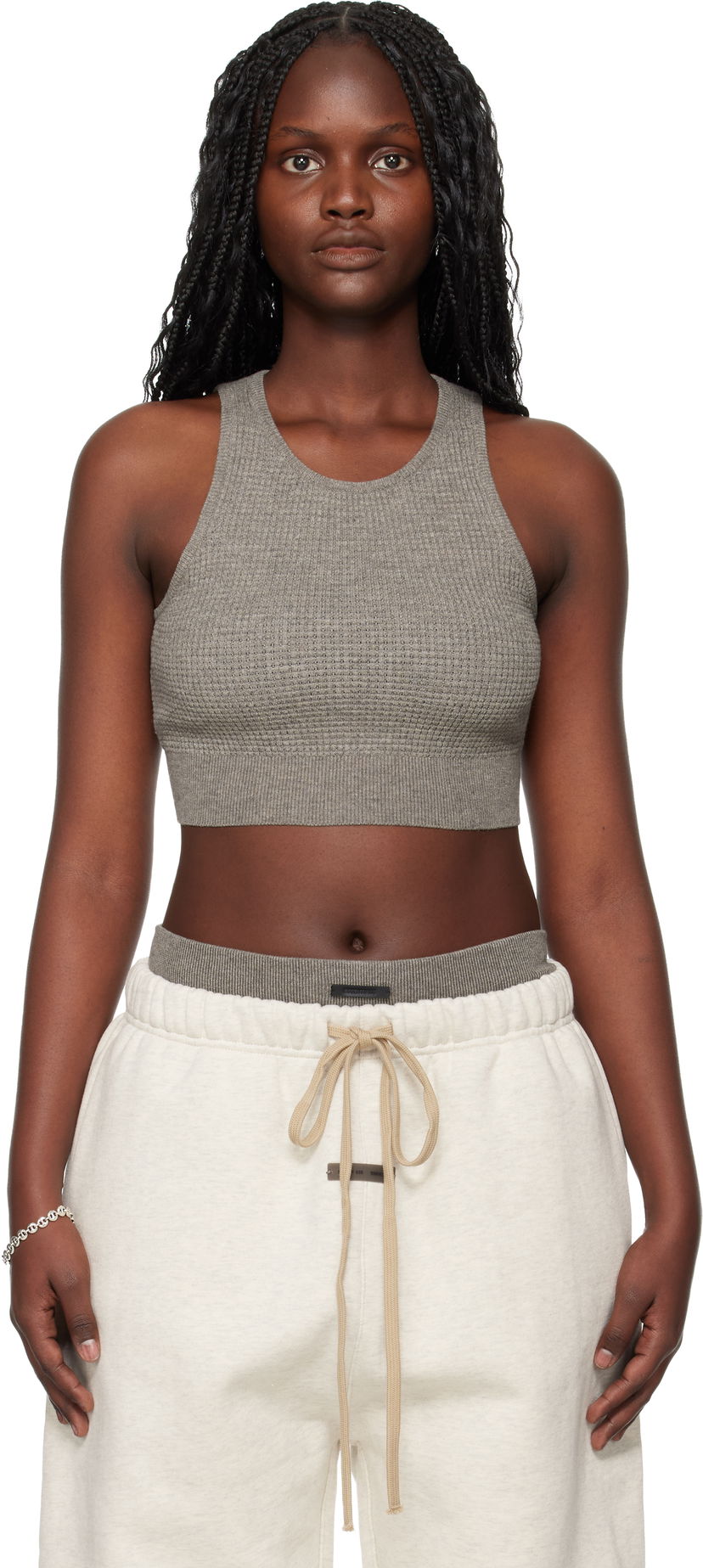 Потник Fear of God Holiday Waffle Sport Tank Top Сиво | 192HO257222FW