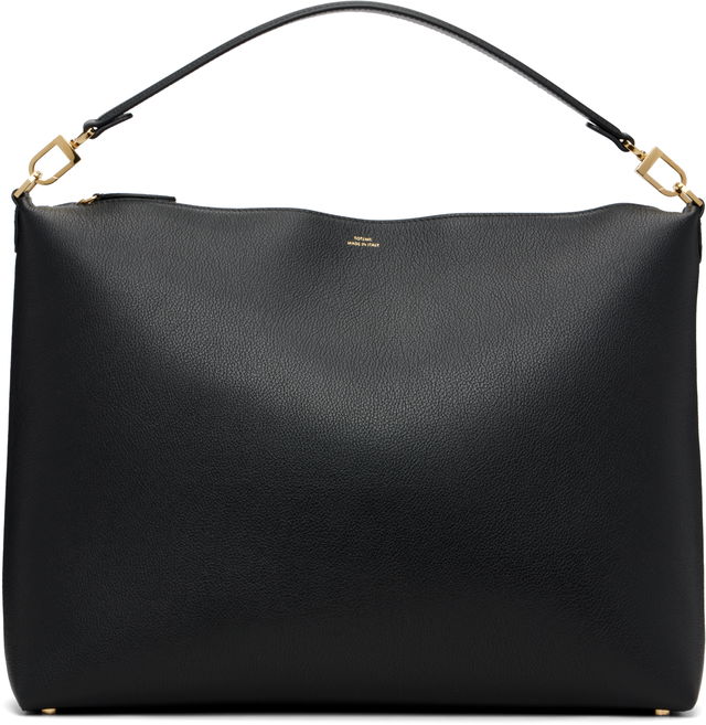 Medium Bevel Grained-Leather Bag