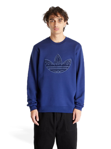 Пуловер adidas Originals Applique Crewneck Тъмно синьо | IS5273