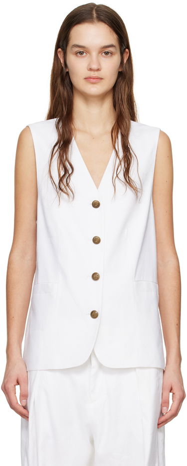 Жилетка rag & bone Buttoned Vest Бяло | WAW24S40207520, 0