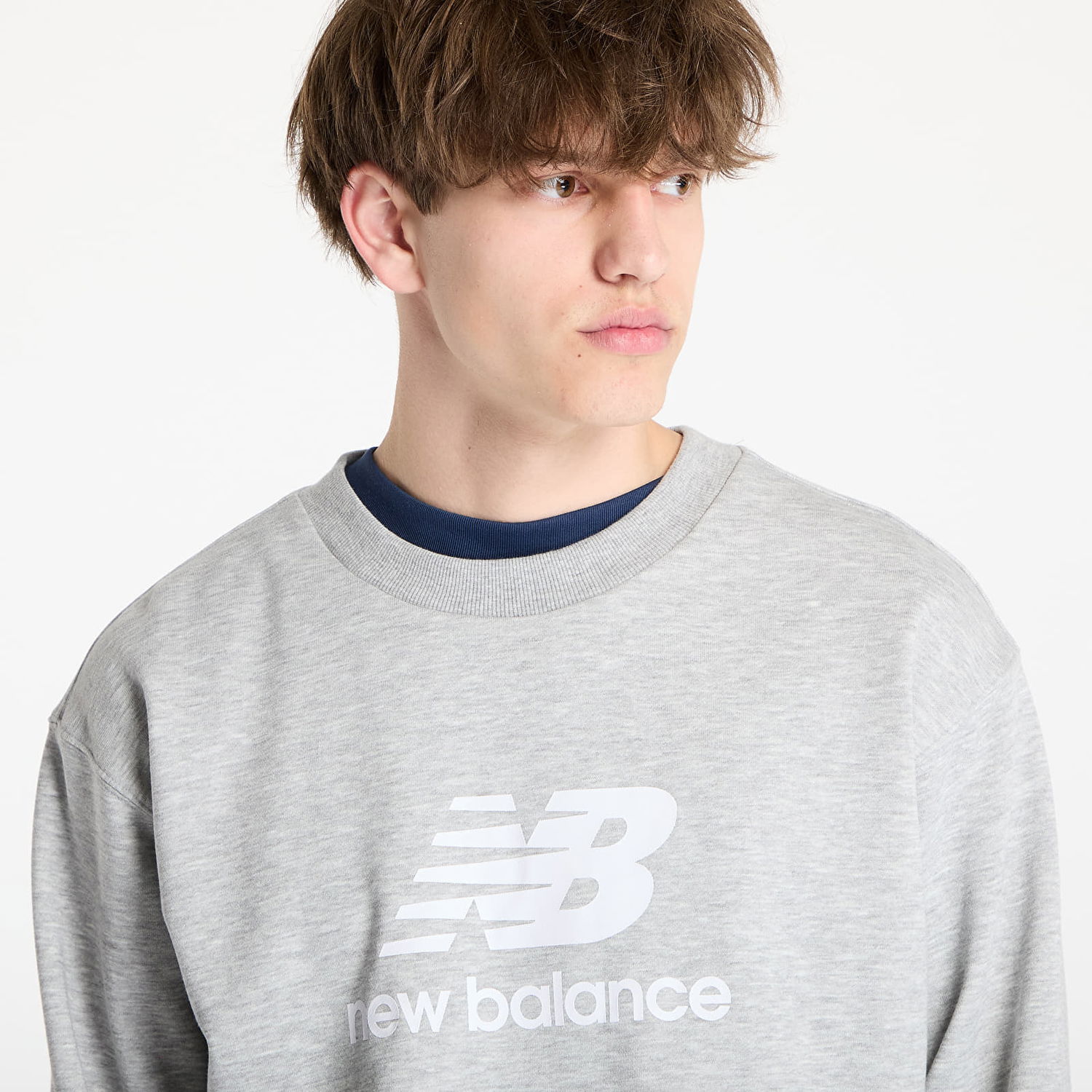 Суитчър New Balance Athletics Logo Sweatshirt Сиво | MT41500AG, 1
