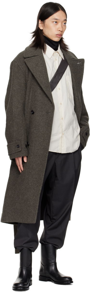 Палта LEMAIRE Lemaire Soft Belted Coat Зелено | CO1135 LF504, 3