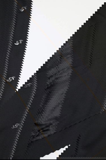 Яке ADER ERROR Collared Cropped Jacket with Wool Blend and Elasticated Hem Черно | BO01FWJK0106BK, 4