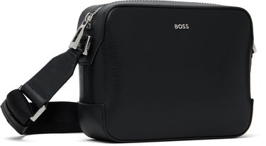 Чанта през рамо BOSS BOSS Textured Logo Crossbody Bag Черно | 50548274, 1