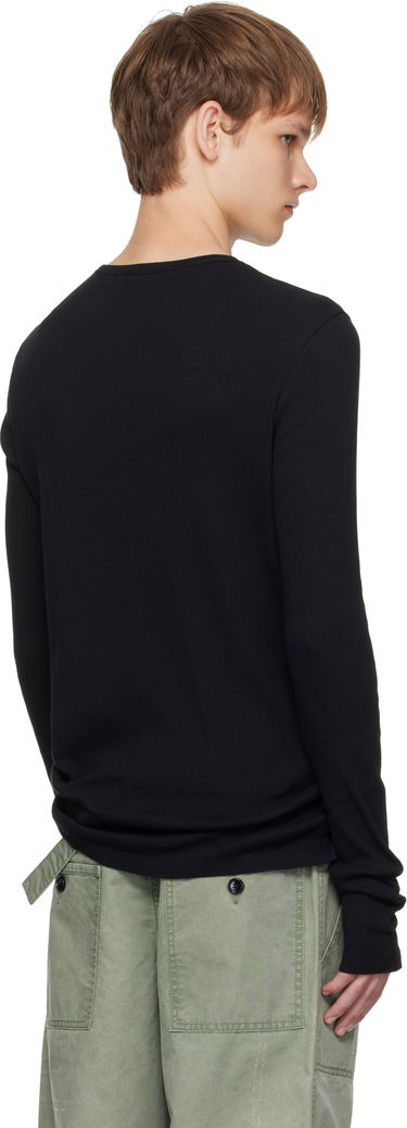 Тениска Ann Demeulemeester Ann Demeulemeester Greg Thermal Long Sleeve T-Shirt Черно | B0011646-FA659-099, 2