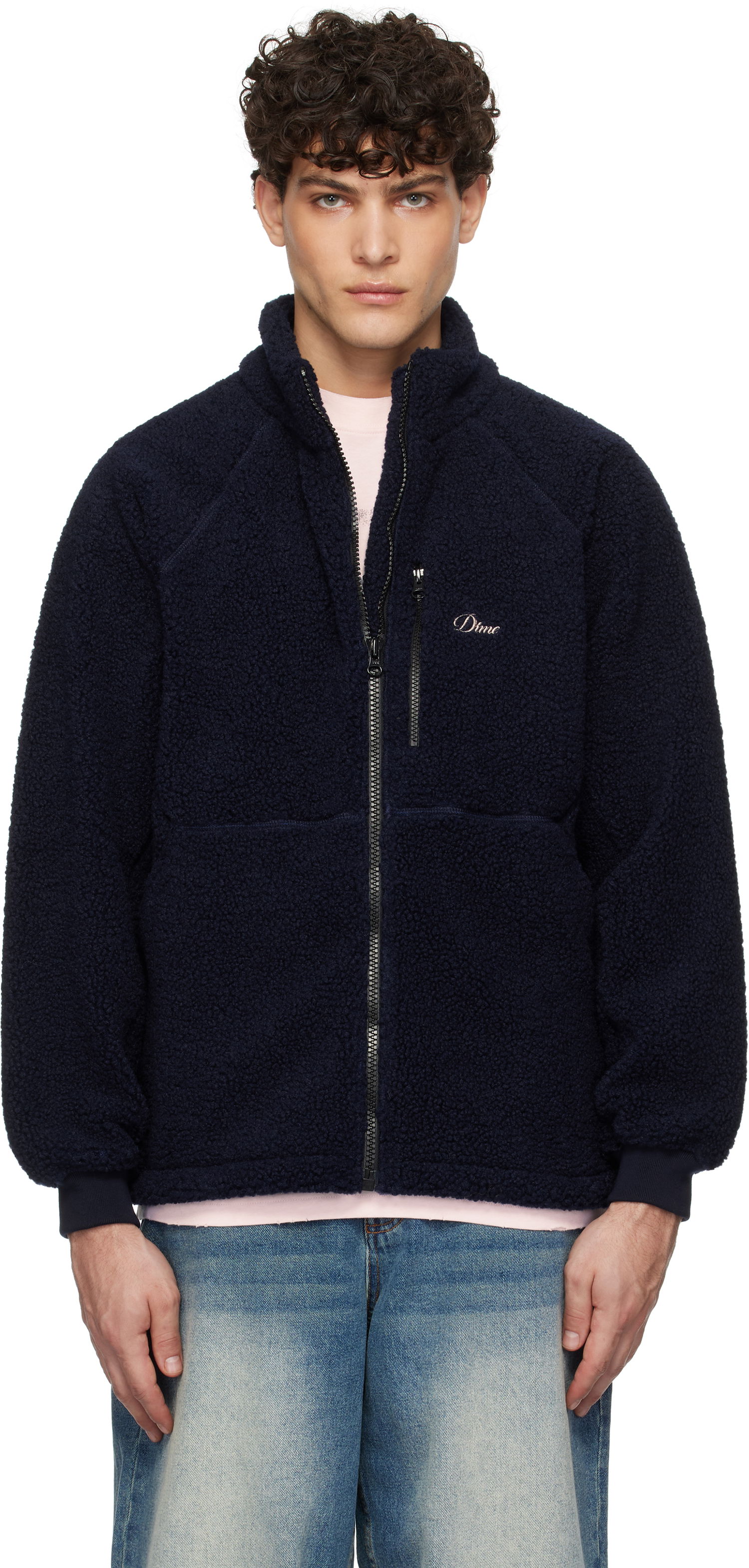 Суитчър Dime Polar Fleece Sherpa Zip Jacket Тъмно синьо | DIMEHO246NVY, 0