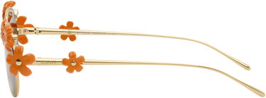 Слънчеви очила Loewe Paula's Ibiza Daisy Field Round Daisy-Embellished Sunglasses Оранжево
 | LW40173UW5130F 192337236198, 2