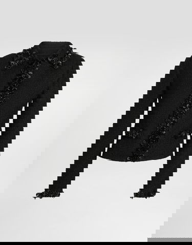 Яке Dolce & Gabbana Dolce & Gabbana Stretch Mat Embellished Short Jacket Черно | F27GGZFUCDQN0000, 0