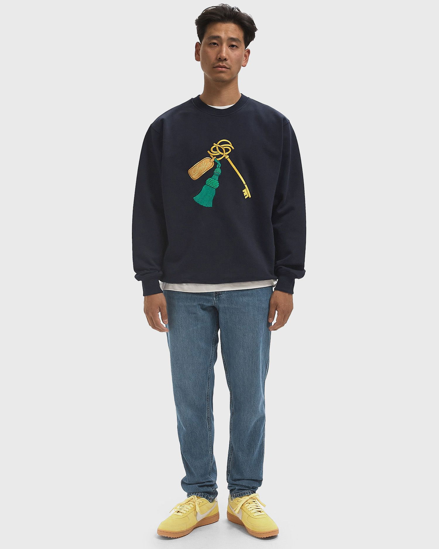 Суитчър Drôle de Monsieur Key Sweatshirt Тъмно синьо | H-SW173-CO127-NY, 1