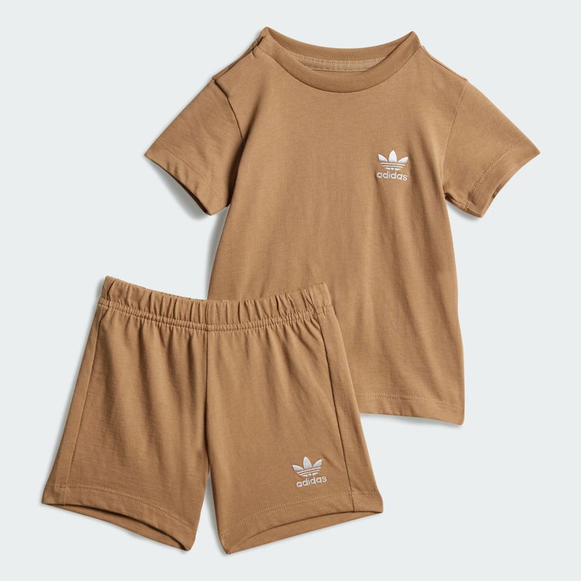 Комплект adidas Performance Kids' Shorts and Tee Set Кафяво | JY4981