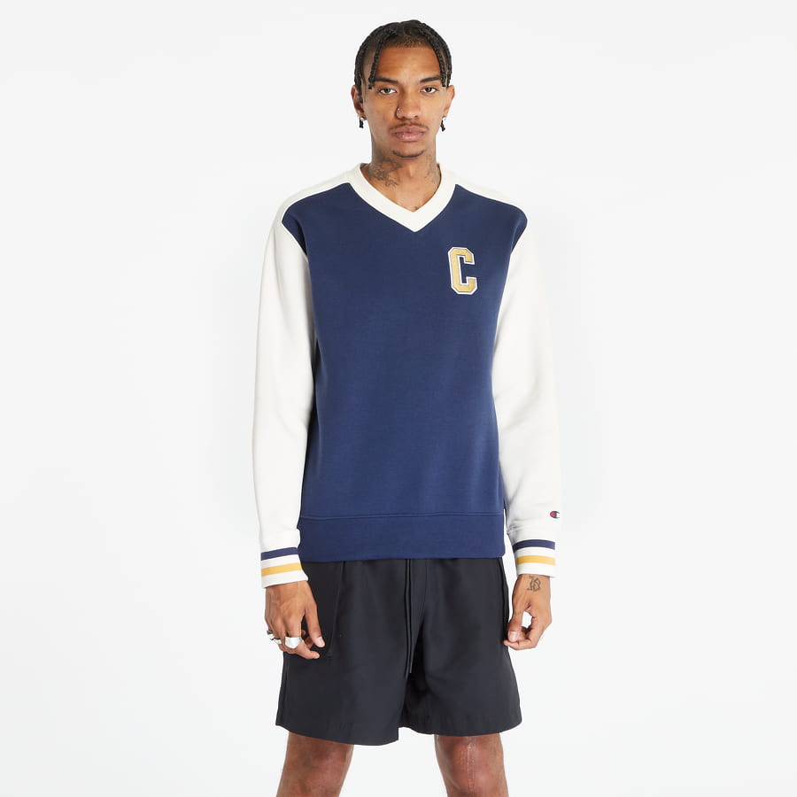 Суитчър Champion V-Neck Sweatshirt Тъмно синьо | 219176 CHA BS561, 0