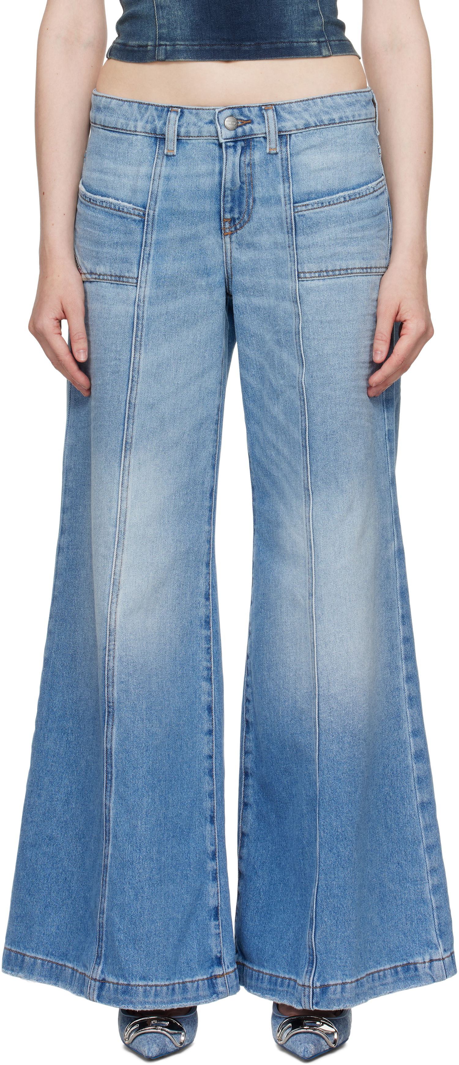 Дънки Diesel D-Akii Flare Jeans Синьо | A12808 0CLBA, 0