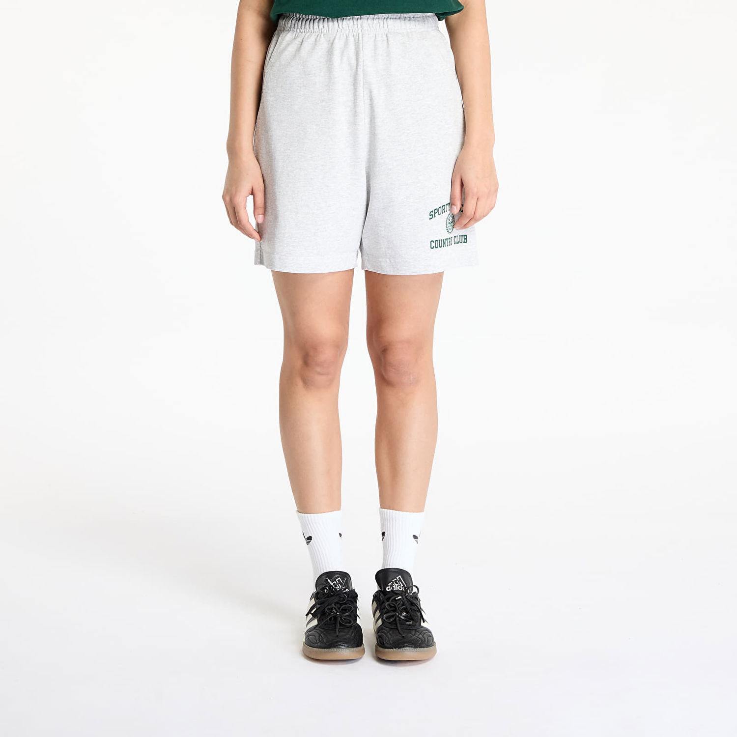 Къси панталони Sporty & Rich Sporty & Rich Varsity Crest Gym Shorts Сиво | SH039606218GY03, 0