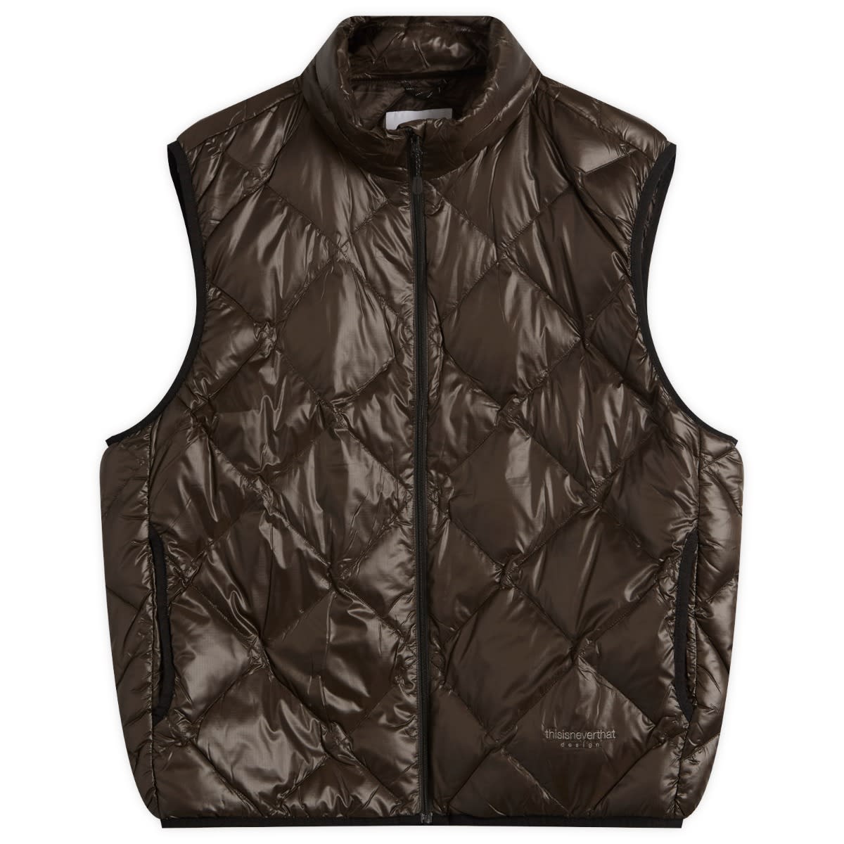 Жилетка thisisneverthat PERTEX Light Down Vest Кафяво | TN253OOWVH02-BLK, 1
