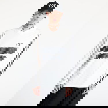 Поло тениска Y-3 Graphic Logo Long Sleeve Top Бяло | JM3233, 0
