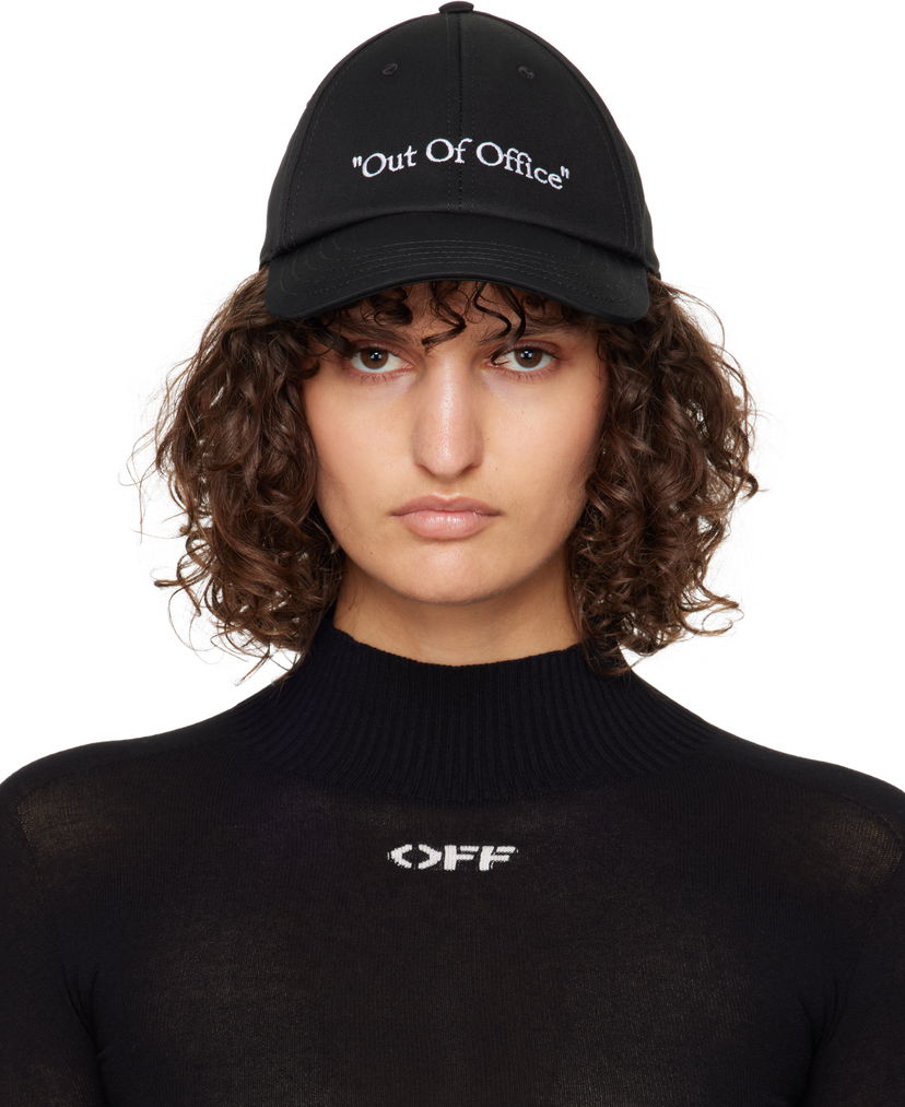 Шапка с козирка Off-White 'Out Of Office' Baseball Cap Черно | OWLB045F24FAB0071001