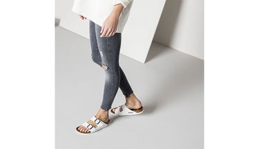 Кецове и обувки Birkenstock Arizona Birko-Flor White Regular Fit Бяло | 0552681, 5