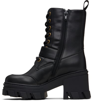 Кецове и обувки Versace Versace Jeans Couture Baroque Buckle Drew Boots Черно | E79VA3S86_E71570, 2