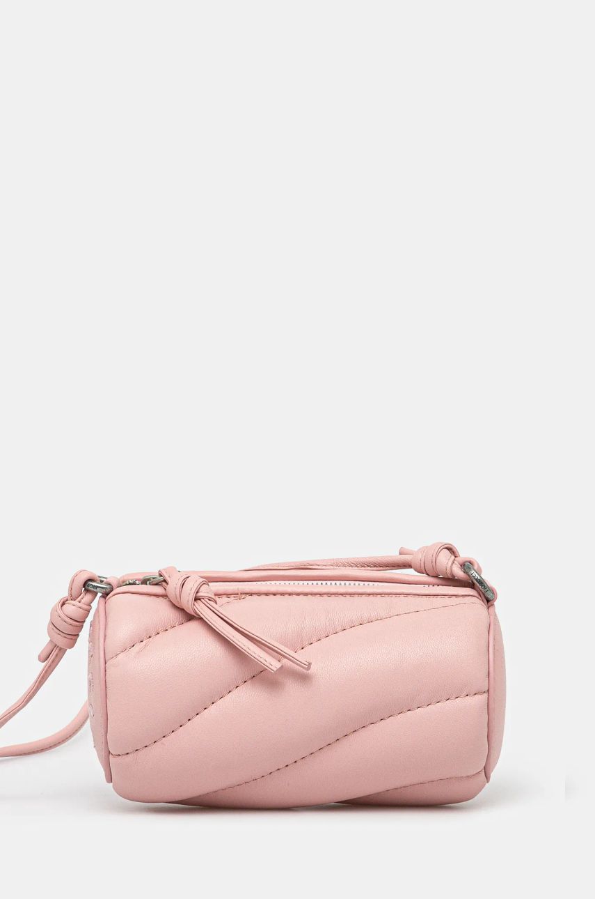 Дамска чанта Fiorucci Micro Mella Leather Barrel Bag Розово | U01FMASL005LE04PN02, 0