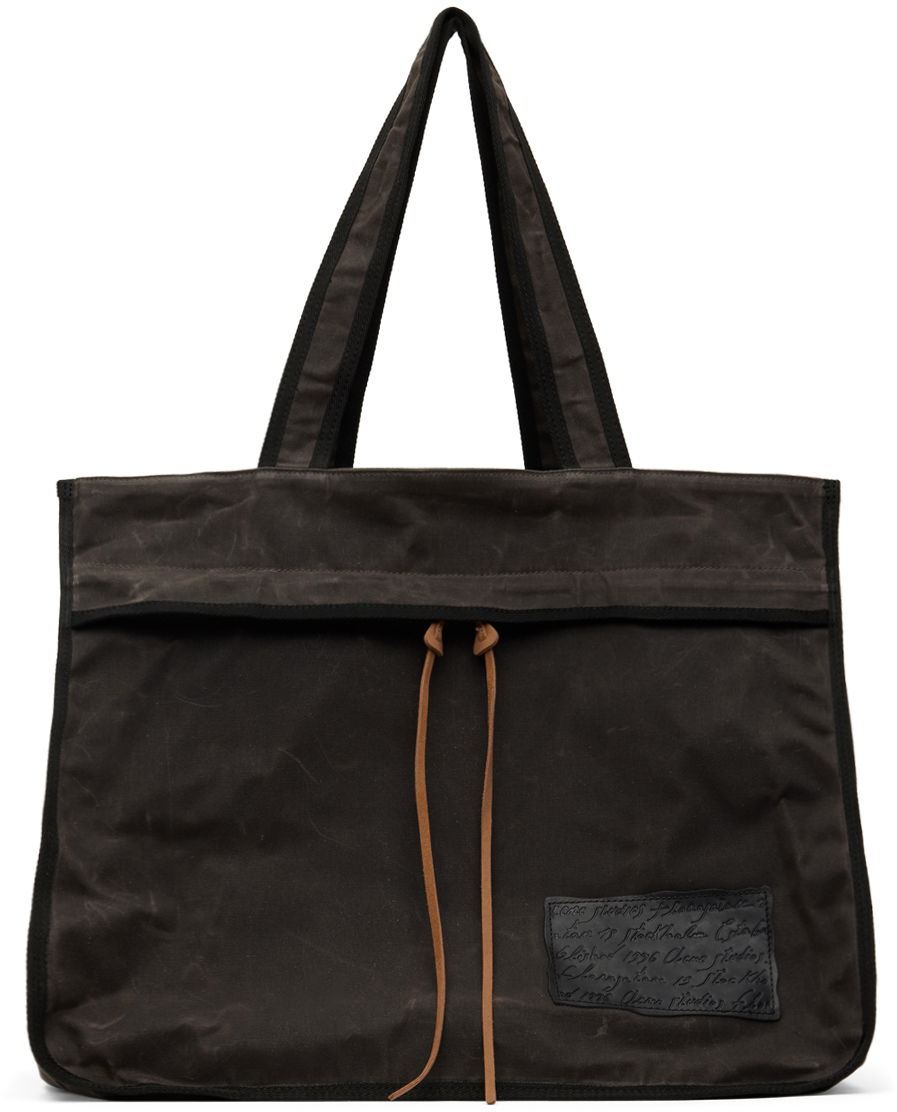 Голяма пазарска чанта Acne Studios Patch Tote Bag Сиво | C10200-, 0