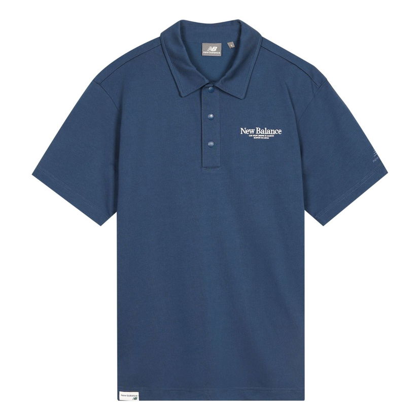 Поло тениска New Balance Sport Lifestyle Polo Shirt Синьо | 5FD24193-NV