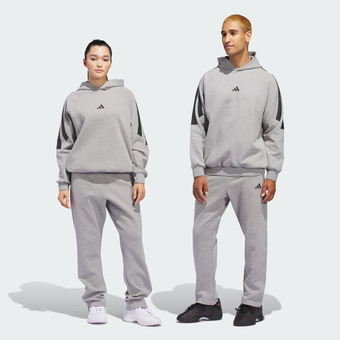 Суитчър adidas Performance Basketball Spacer Sweatpants Сиво | JJ1562, 1