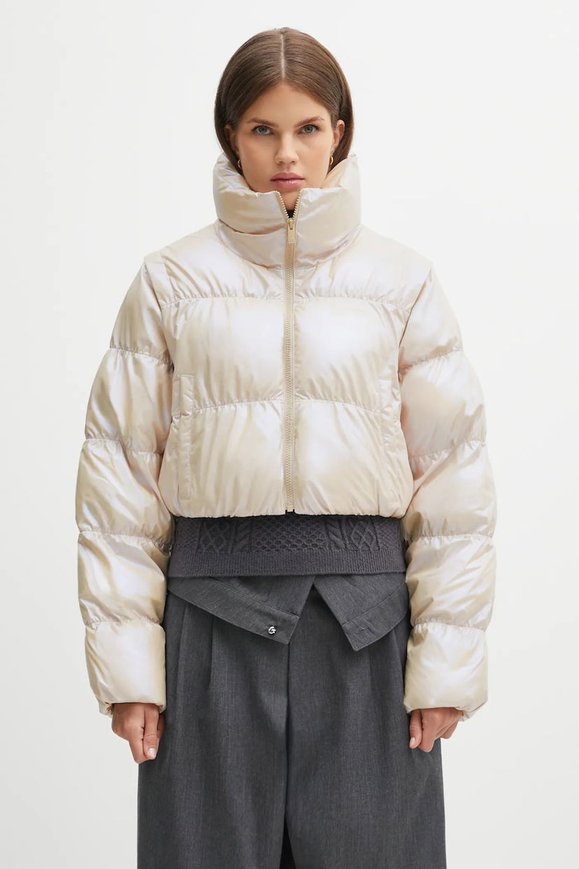 Пухо яке adidas Originals adidas Originals Ess Glossy Oversized Puffer Jacket Бежово | JX2985