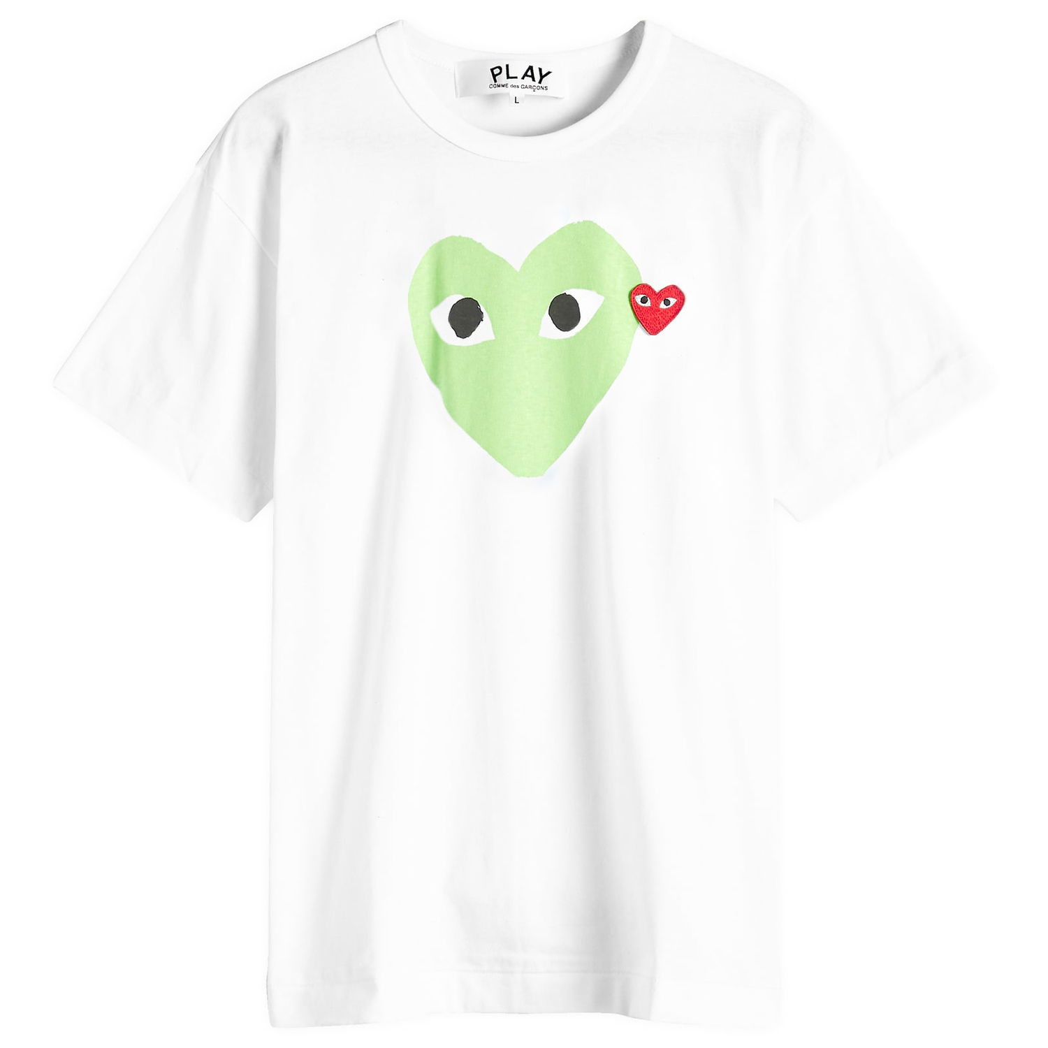 Тениска Comme des Garçons Play Red Heart Colour Heart T-Shirt Бяло | AX-T106-051-3, 0