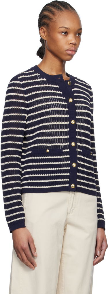 Пуловер rag & bone rag & bone Viola Stripe Cardigan Тъмно синьо | WAS24S042TG42, 1