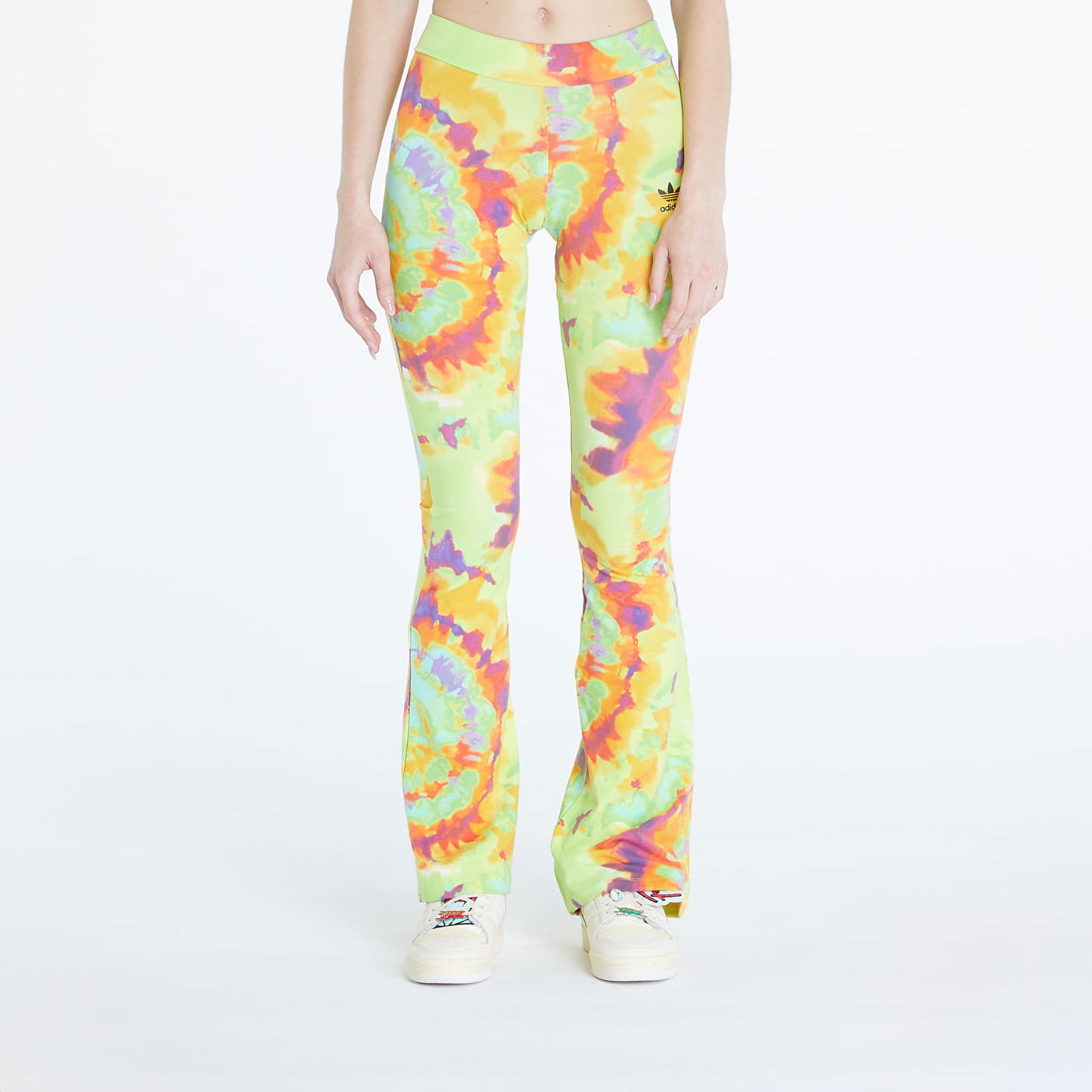 Панталони adidas Originals Tie-Dyed Flared Pant Жълто | IY7597, 0