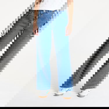 Дънки adidas Originals Adicolor Denim 3 Stripes Wide-Leg Track Pants Синьо | JD2574, 0