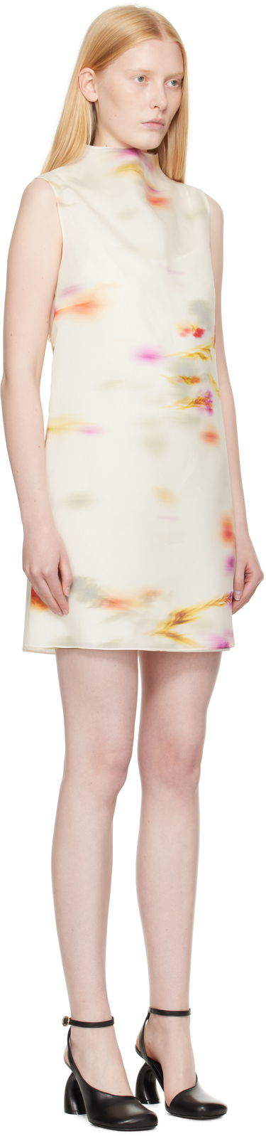 Pокля FERRAGAMO Ferragamo Blossom Flower Reversible Minidress Бяло | 781220, 1