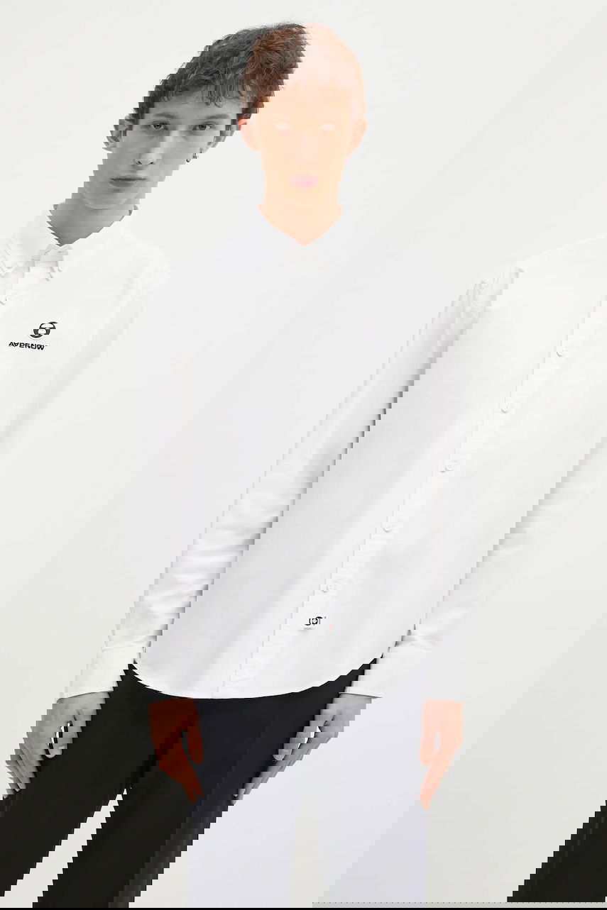 Риза AAPE by A Bathing Ape Moon Face Logo Regular Fit Button-Down Shirt Бяло | AAPSTM8495XXN, 0