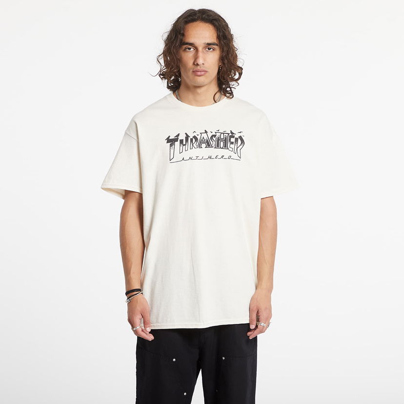 Тениска Thrasher T-Shirt Pigeon Mag Natural Бяло | 145527 Natural