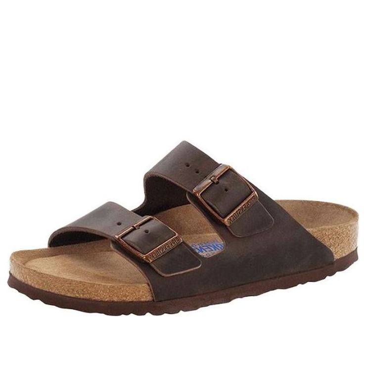 Кецове и обувки Birkenstock Birkenstock Arizona Soft Footbed Oiled Leather Sandals Narrow Fit Кафяво | 0452763, 0