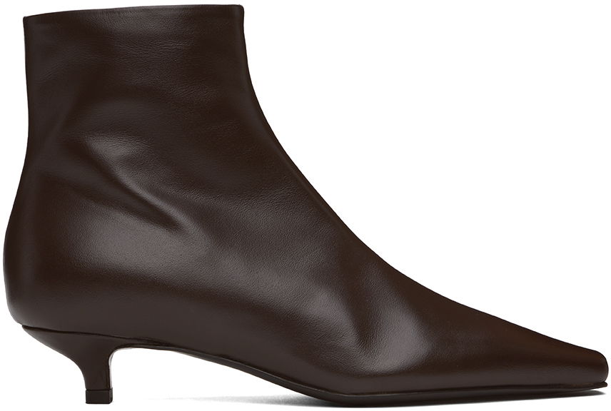 Кецове и обувки TOTEME Slim Ankle Boots Кафяво | 244-WAS931-LE0002, 0