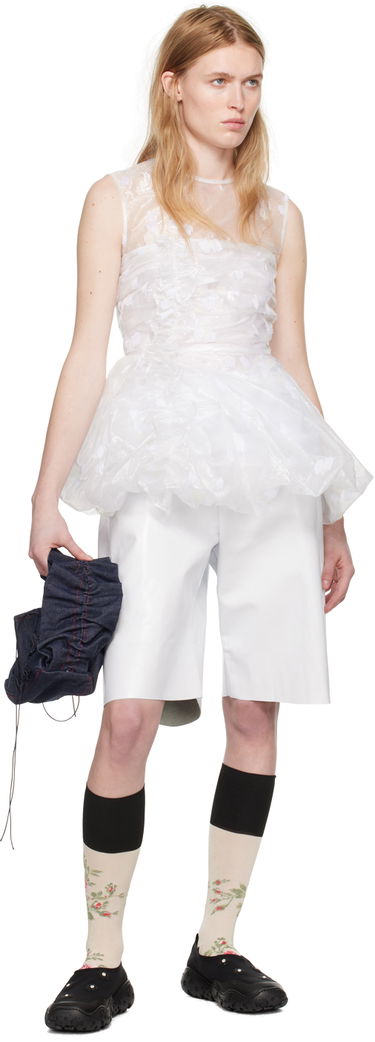 Дамска чанта Cecilie Bahnsen Denim Ruffle Handle Bag Черно | 1.24BAG45012 UMI BAG, 3