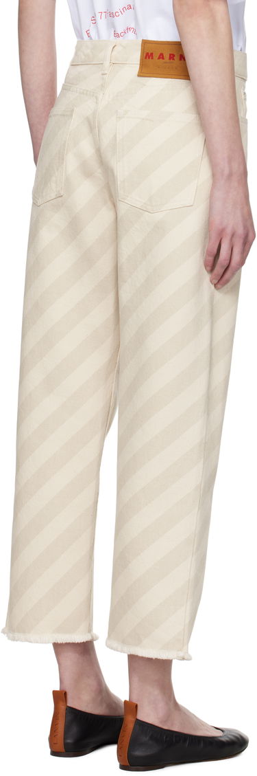 Дънки Marni Marni 5-Pocket Striped Cropped Jeans Бежово | PAJD0425Y0 USCX37, 2