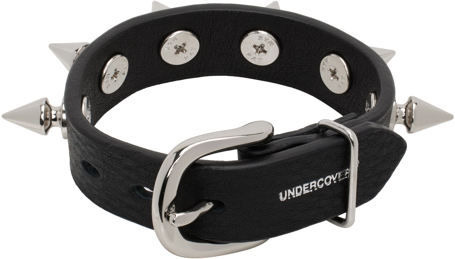 Гривна UNDERCOVER UNDERCOVER Spike Leather Bracelet Черно | UP1E4A02, 1