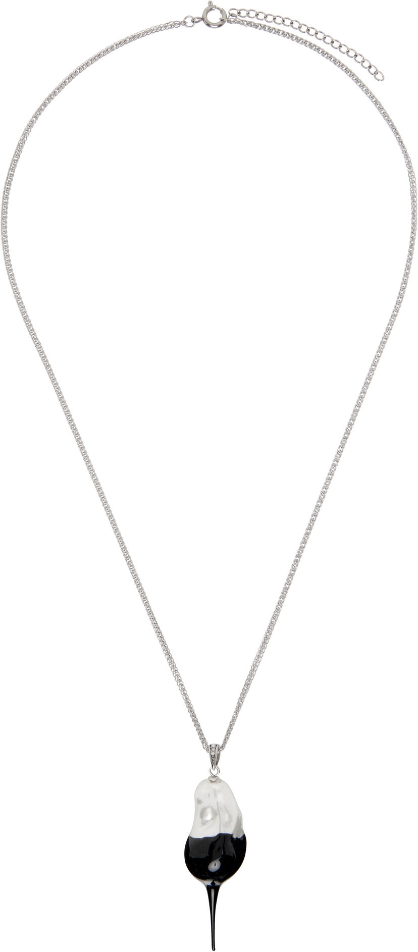 Колие Ottolinger Ottolinger Two-Tone Dipped Pearl Chain Necklace Бяло | 125-903125-02