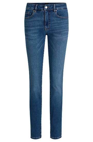 Дънки BOSS Slim-Fit Super-Stretch Jeans Синьо | 50530691, 0