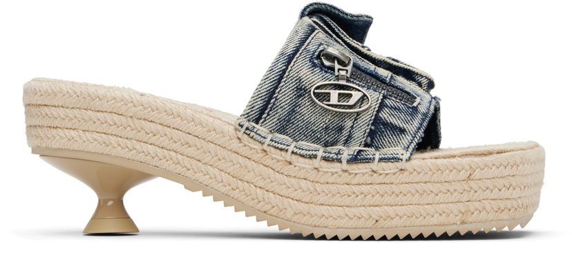 Pокля Diesel Diesel D-Ibiza Heeled Sandals Синьо | Y03568 P8100