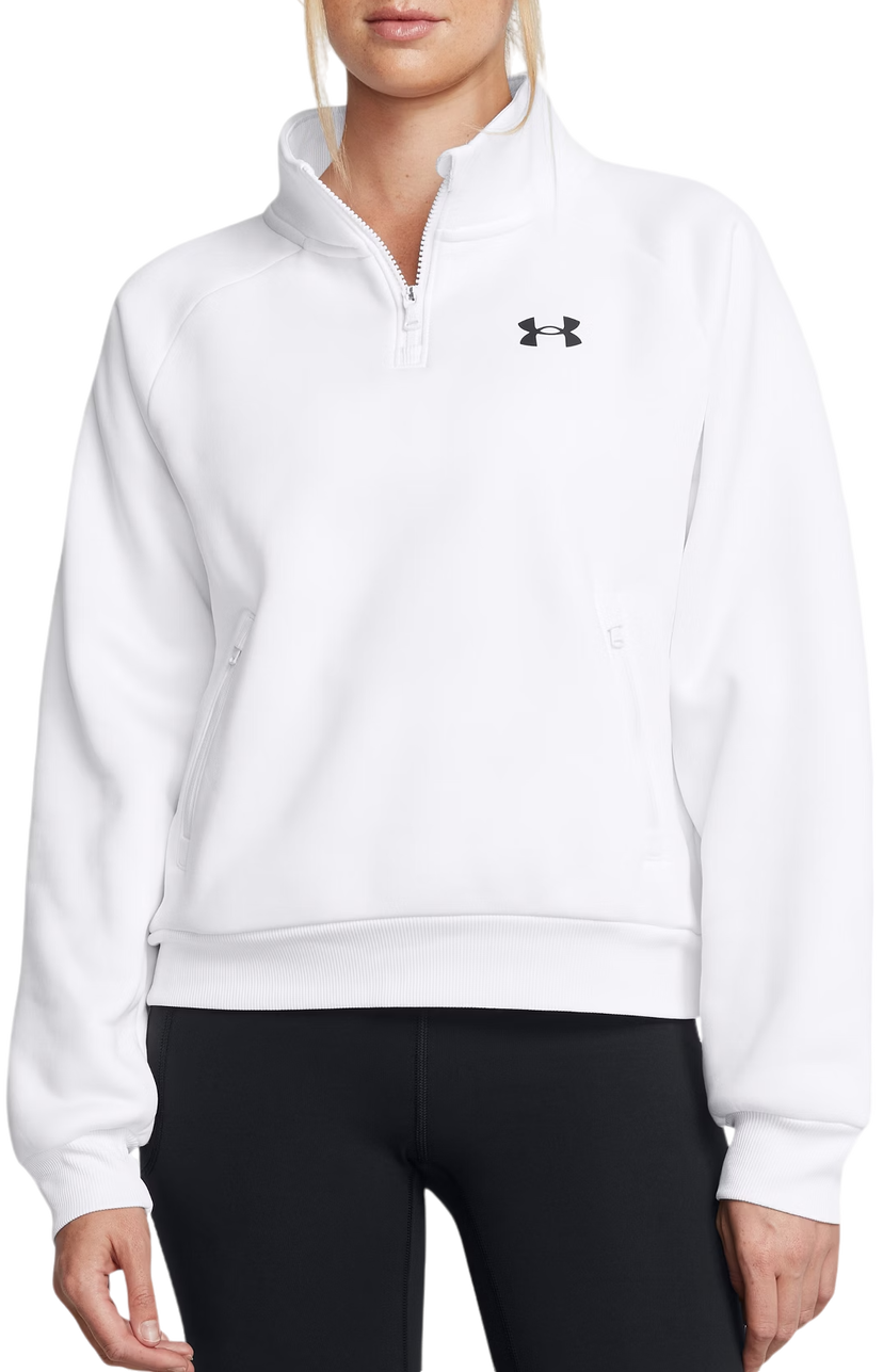 Пуловер Under Armour Fleece Pro 1/2 Zip Sweatshirt Бяло | 1386505-100